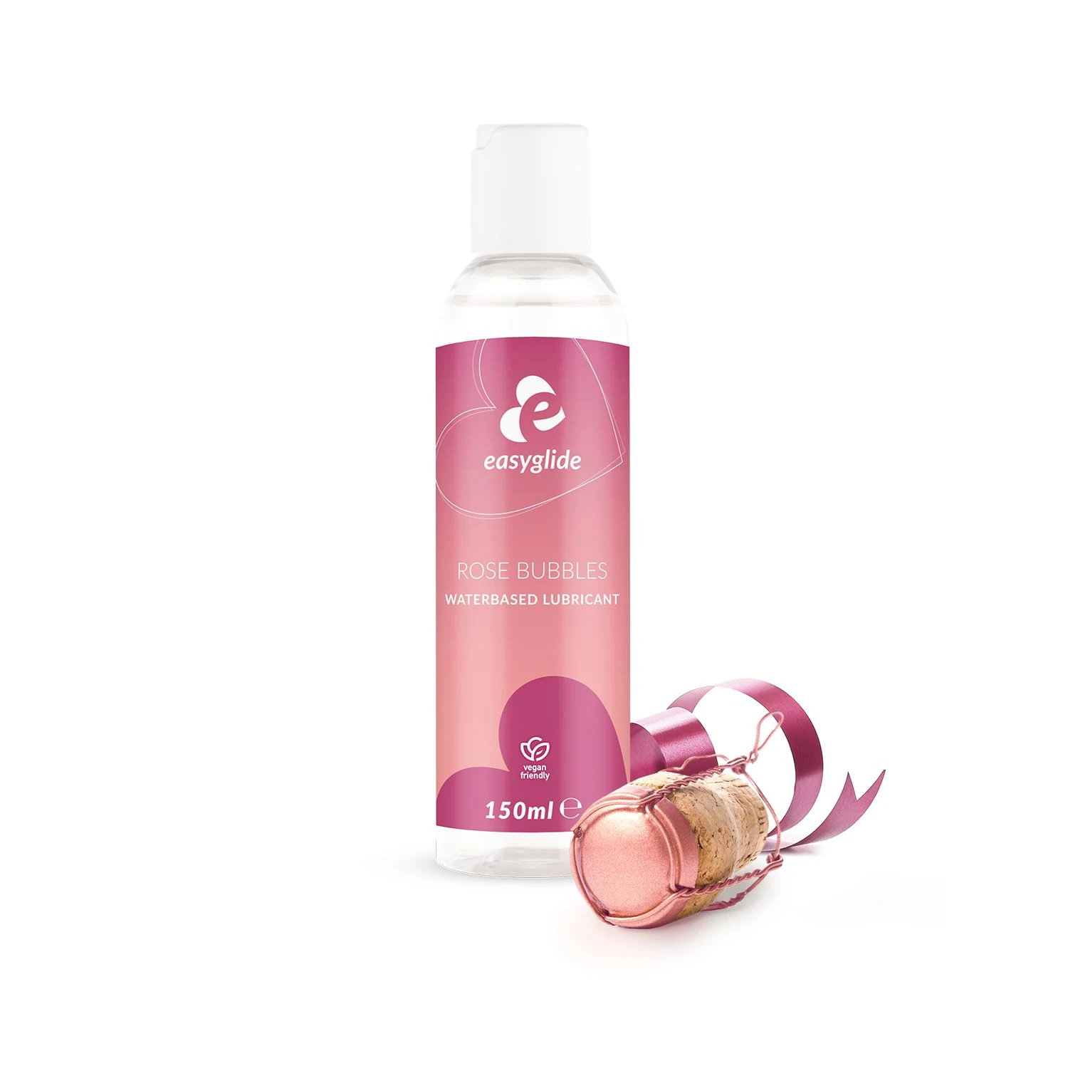 EasyGlide Rosé Bubbels glijmiddel op waterbasis, transparant, 150 ml
