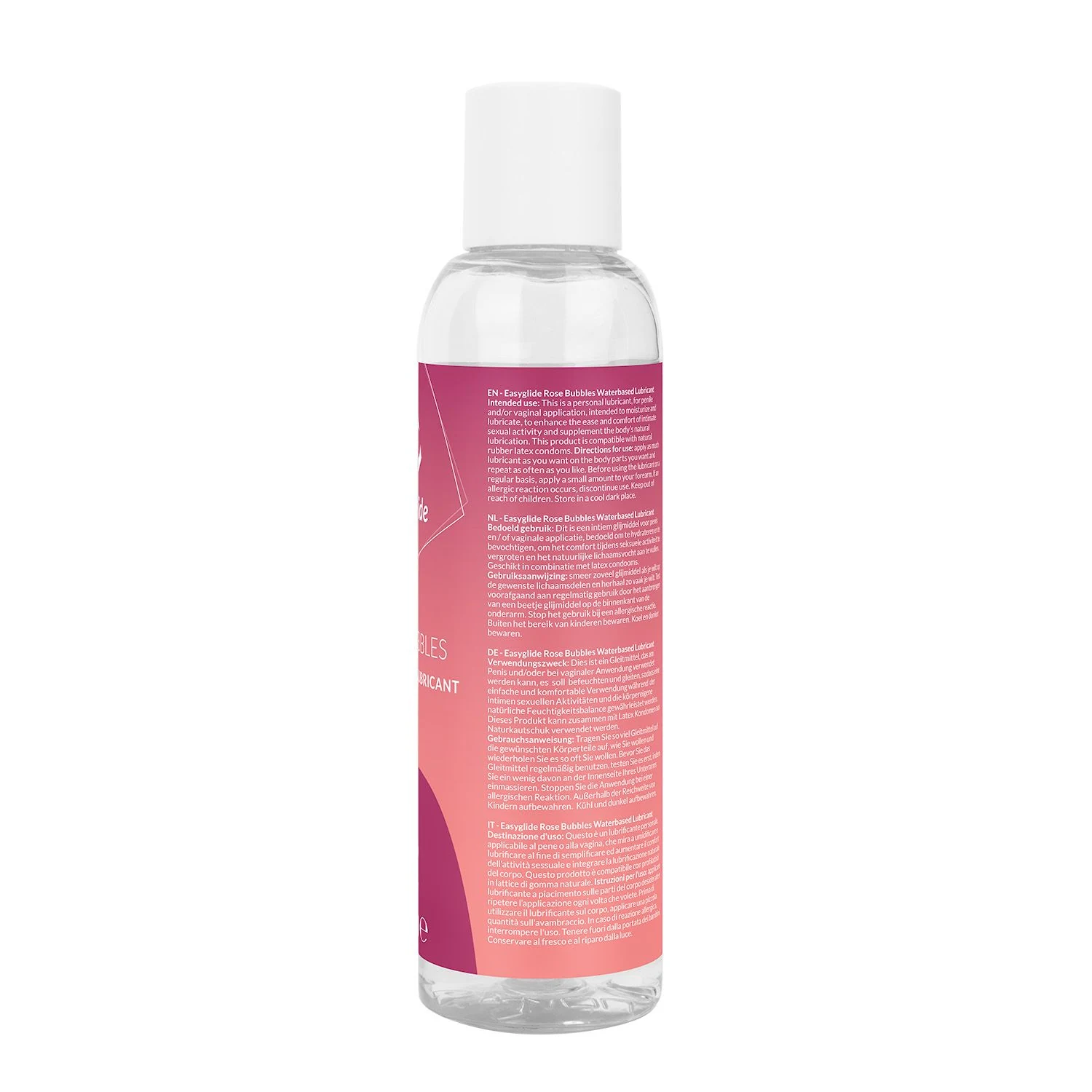 EasyGlide Rosé Bubbels glijmiddel geschikt voor veganisten en speeltjes