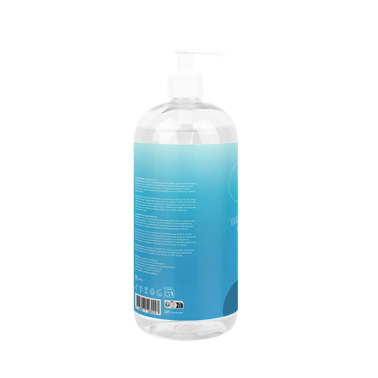 EasyGlide waterbasis glijmiddel 1000 ml, transparant en unisex