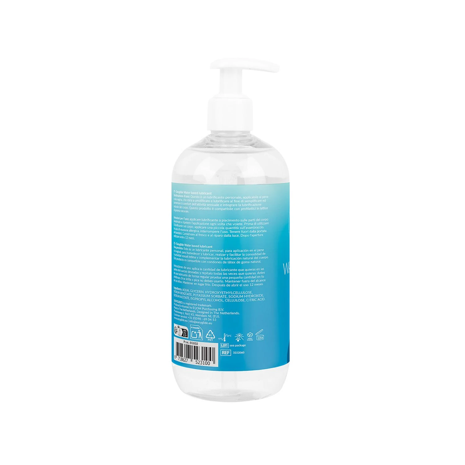 EasyGlide Waterbasis Glijmiddel 500 ML transparant en unisex