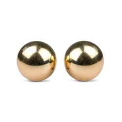 Easytoys Ben Wa Ballen 25 mm goudkleurig van metaal voor bekkenbodemtraining