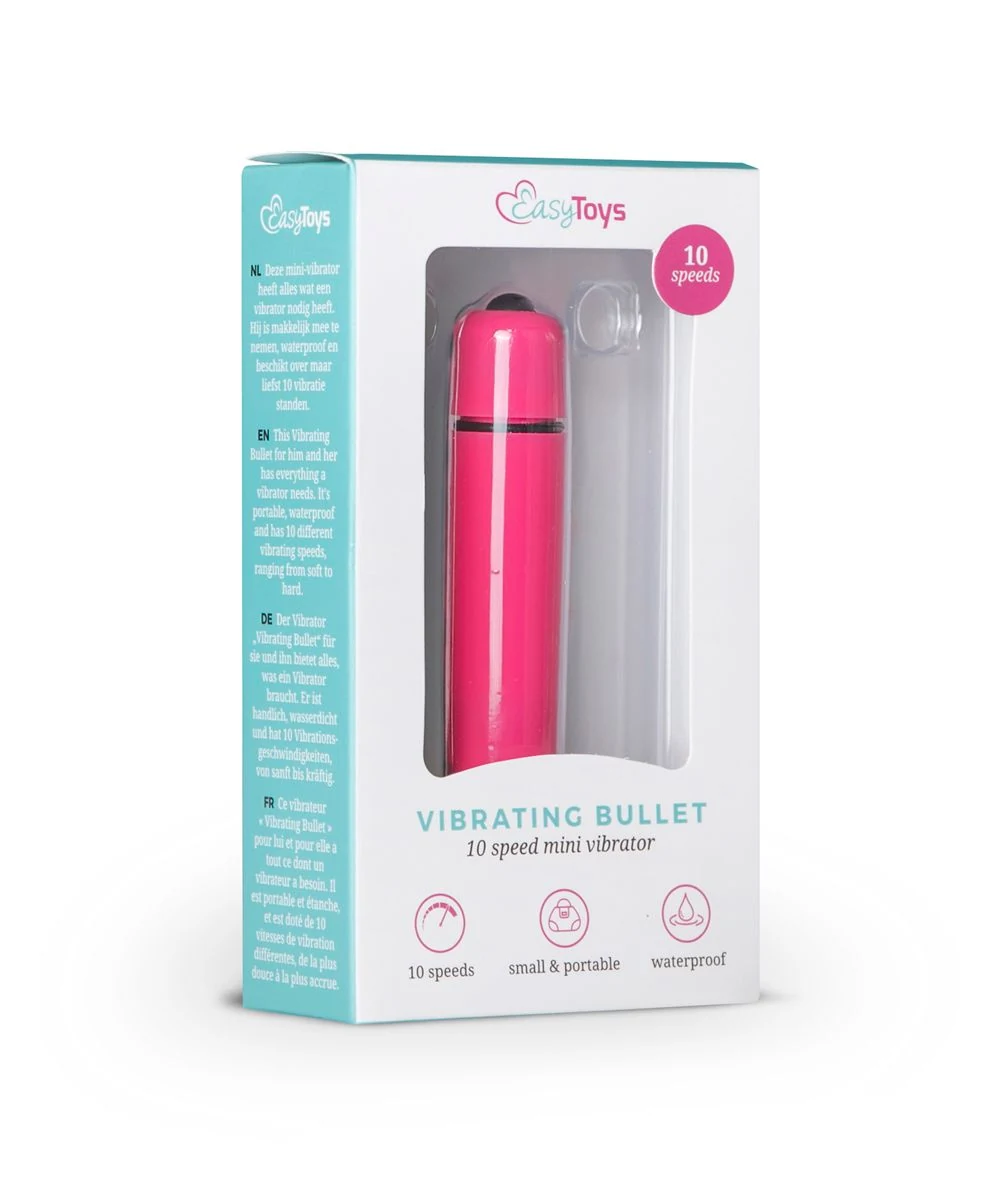 Roze mini bullet vibrator van EasyToys met 10 standen