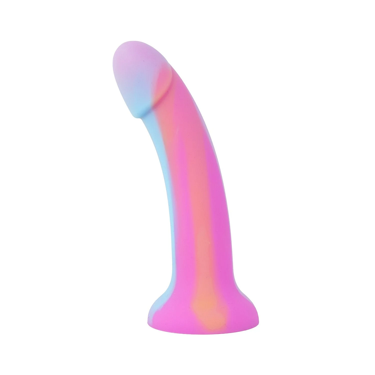 Gladde roze Candy Swirl dildo voor clitoris- en vaginale stimulatie