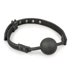 Easytoys Fetish ball gag met siliconen bal in zwart met verstelbaar riempje