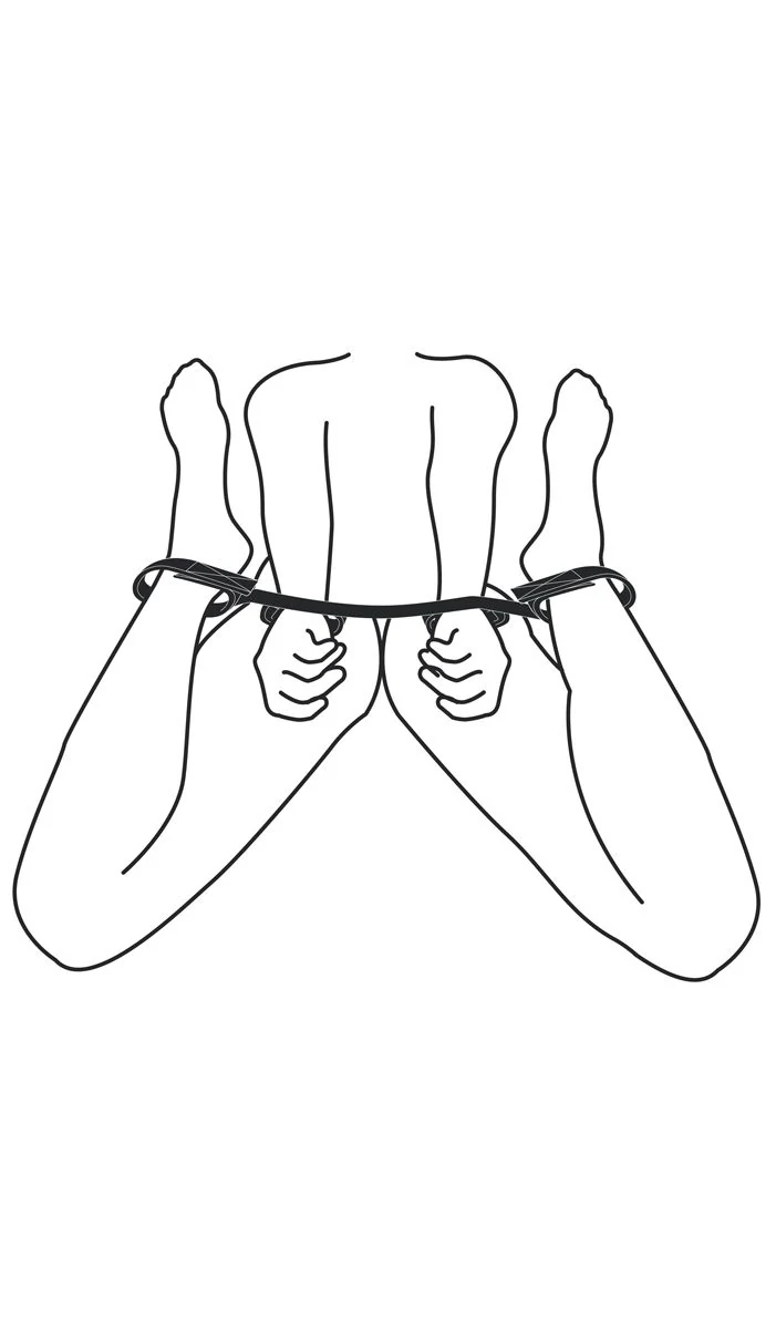 Zwarte bondage bar van Easytoys Fetish Collection met verstelbare boeien