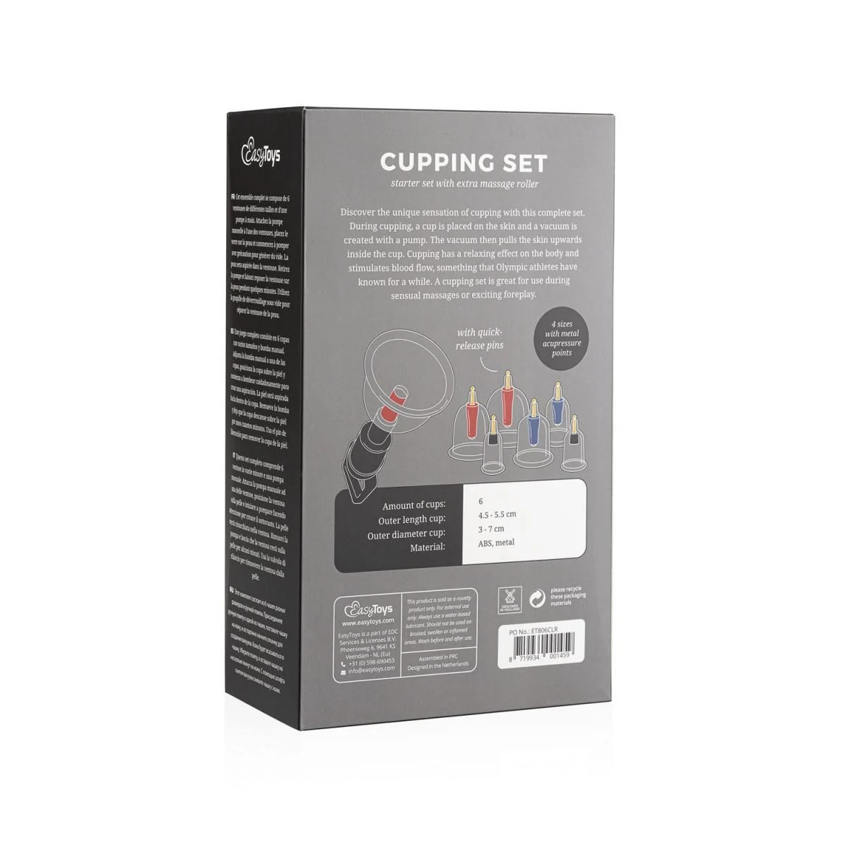 Easytoys Fetish cupping set ET806CLR unisex transparant