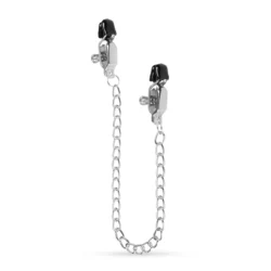 Easytoys Fetish grote tepelklemmen met ketting in zilver