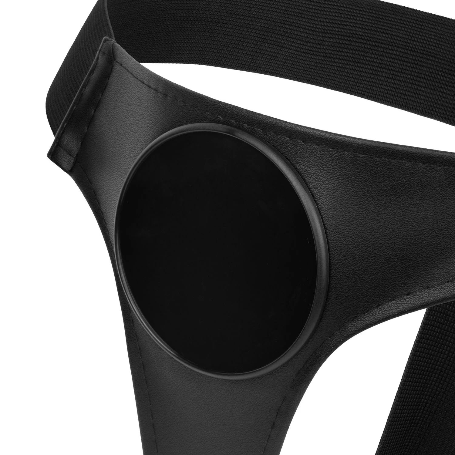 EasyToys Fetish zwart harnas met zuignap voor diverse toys