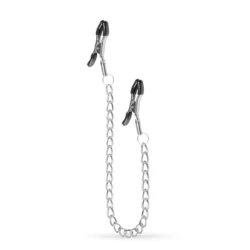 Easytoys Fetish tepelklemmen met ketting in zilver
