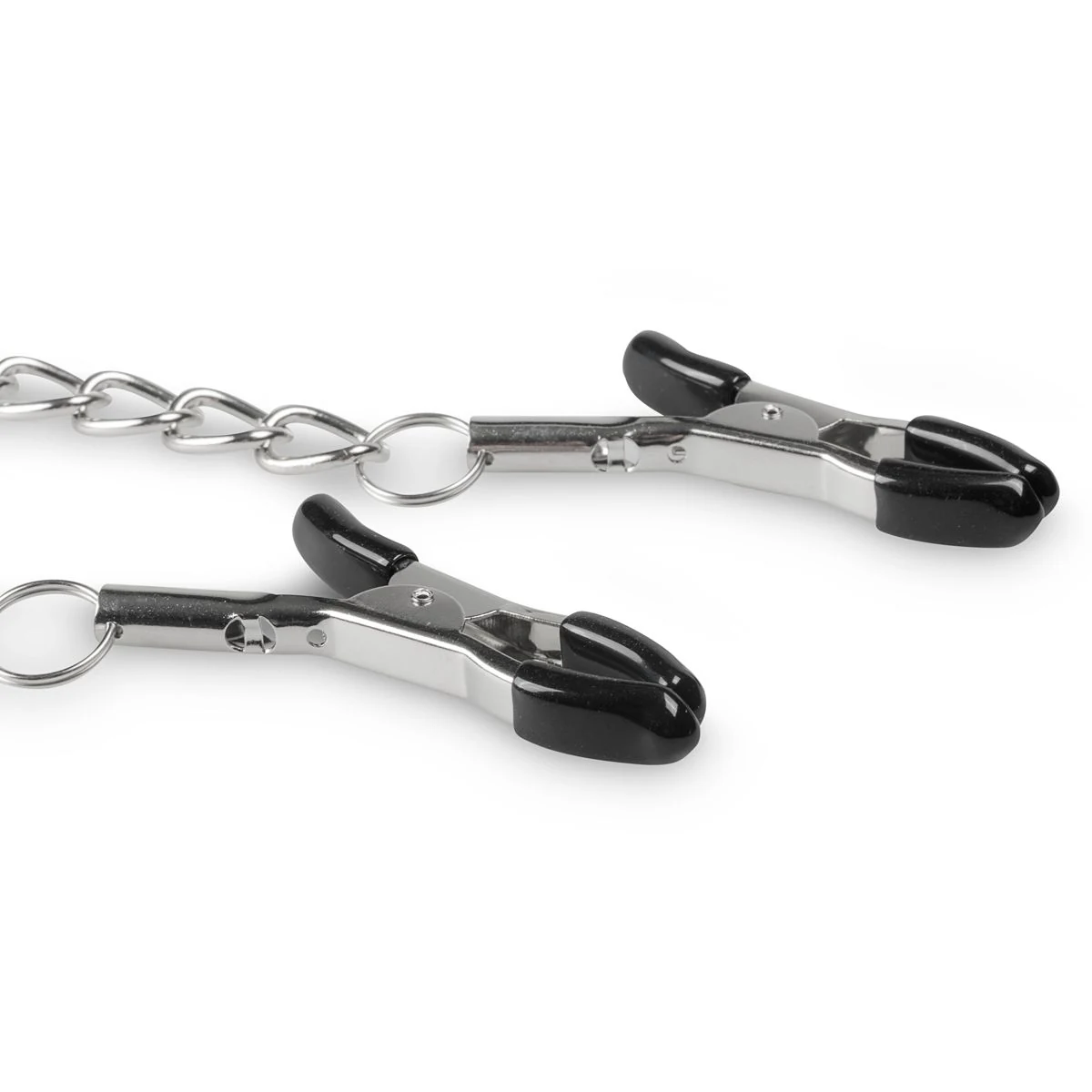 Klassieke metalen tepelklemmen met ketting van Easytoys Fetish