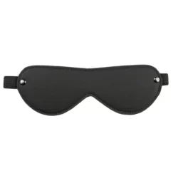 Easytoys Fetish kunstleren oogmasker zwart met elastisch bandje