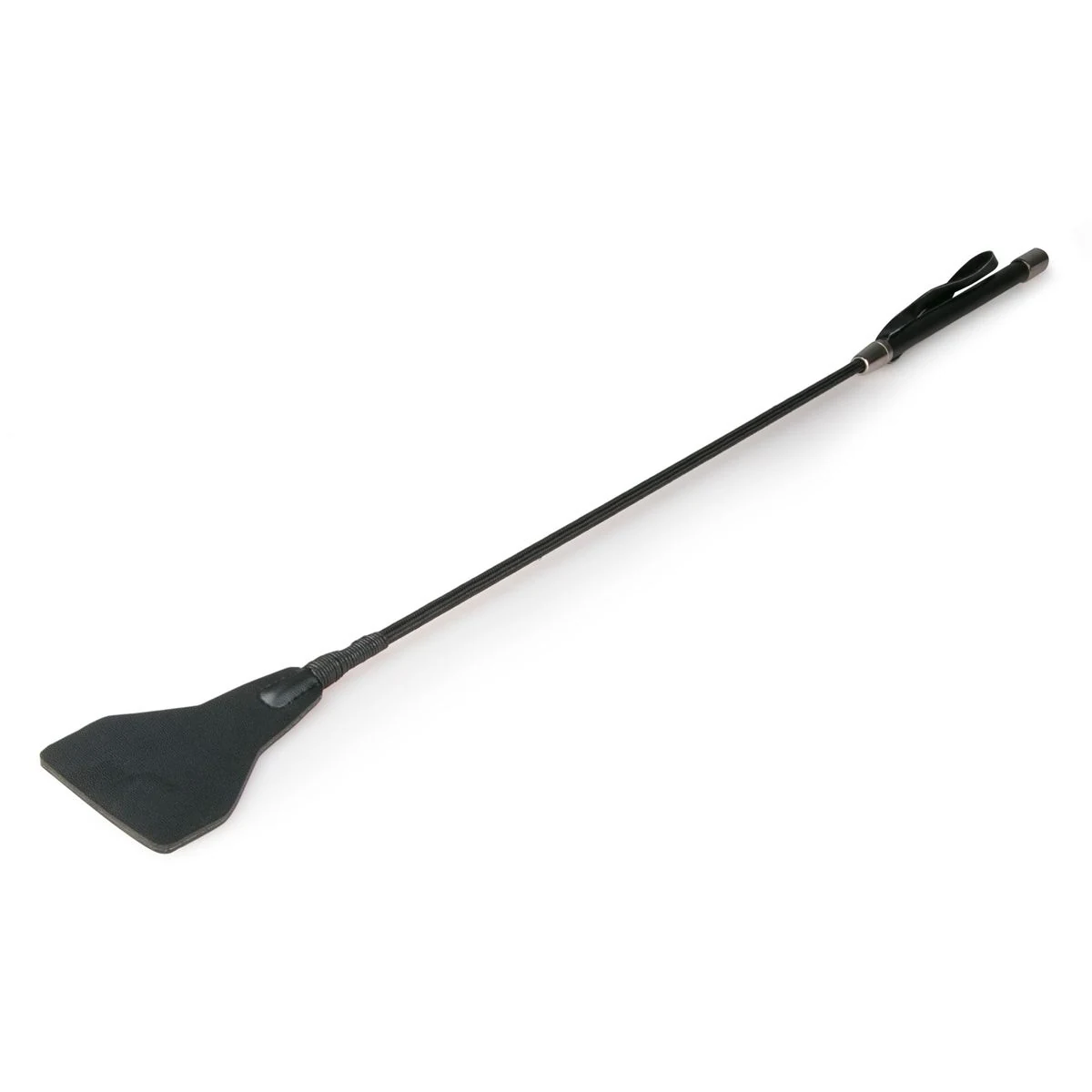 Unisex lange leren zweep zwart van EasyToys Fetish Collection