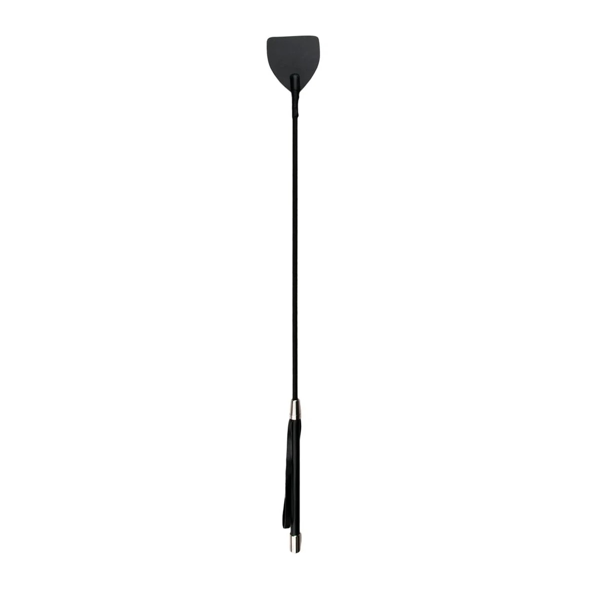 Easytoys Fetish leren zweep met lange steel in zwart
