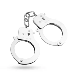 Easytoys Fetish metalen handboeien zilver, verstelbaar en inclusief sleuteltjes