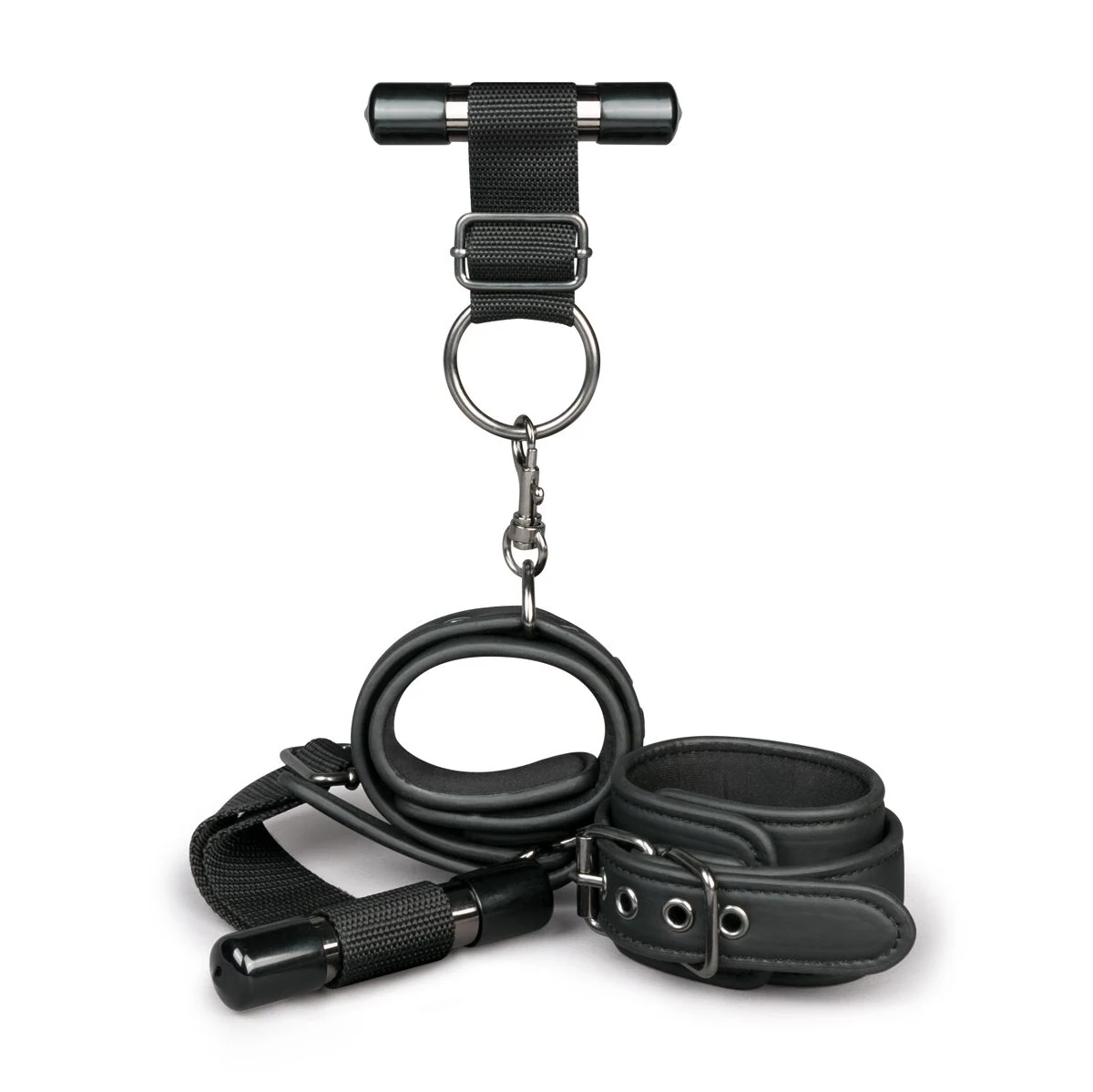 Easytoys Fetish Over the Door Wrist Cuffs in zwart kunstleer