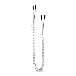 Easytoys Fetish pincet tepelklemmen met ketting in zilver