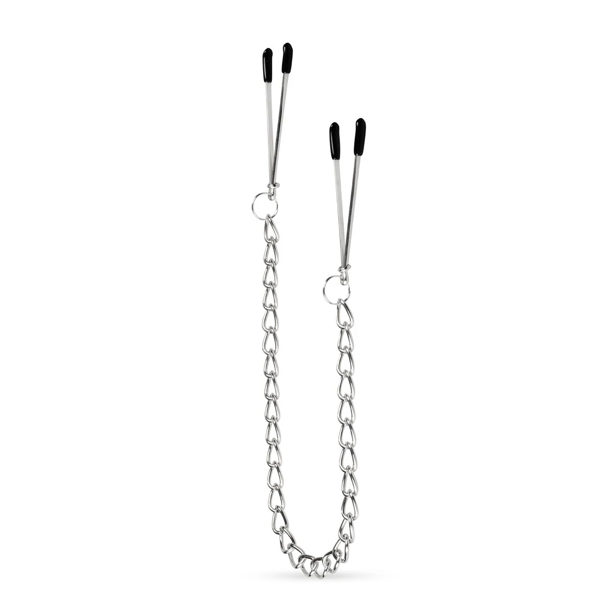 Easytoys Fetish pincet tepelklemmen met ketting in zilver