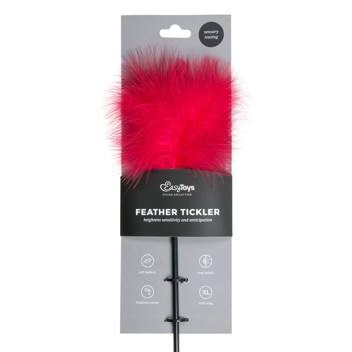 Rode kietelaar van Easytoys Fetish Collection, 440 mm lang