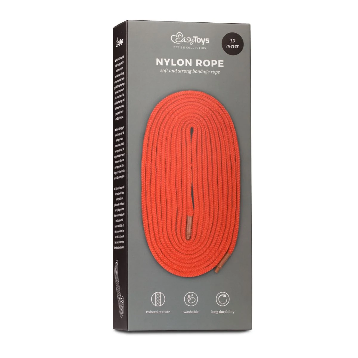 Rood bondagetouw van nylon uit de Easytoys Fetish Collection
