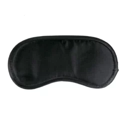 Easytoys Fetish satijnen oogmasker zwart van polyester met elastisch bandje