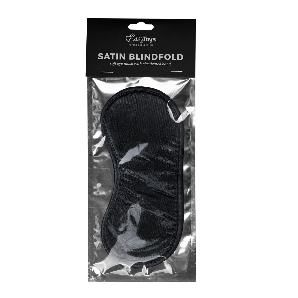 Satijnen oogmasker zwart van Easytoys Fetish Collection, unisex bondage masker