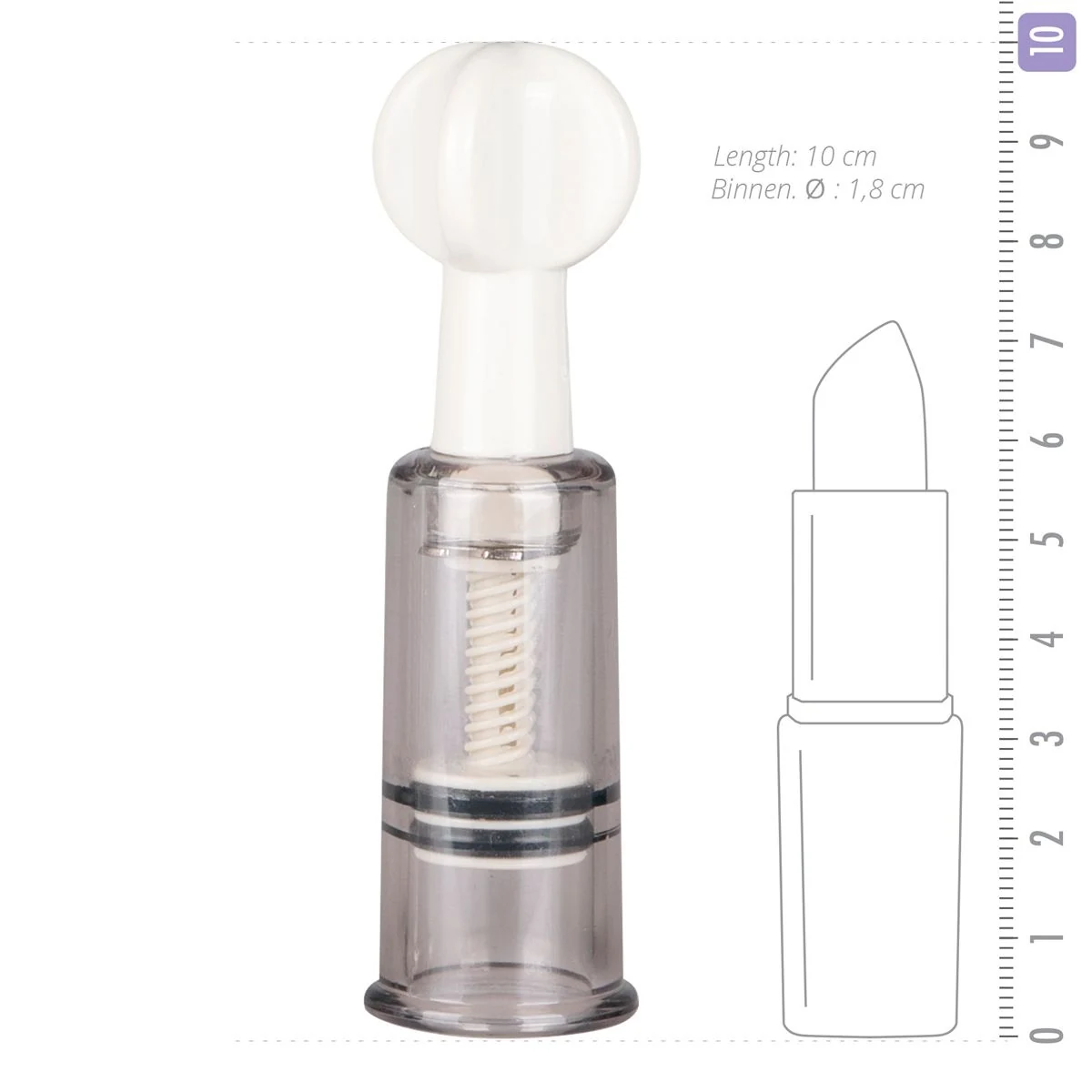 Easytoys Fetish zuigers voor tepel- en clitorisstimulatie, 3 stuks