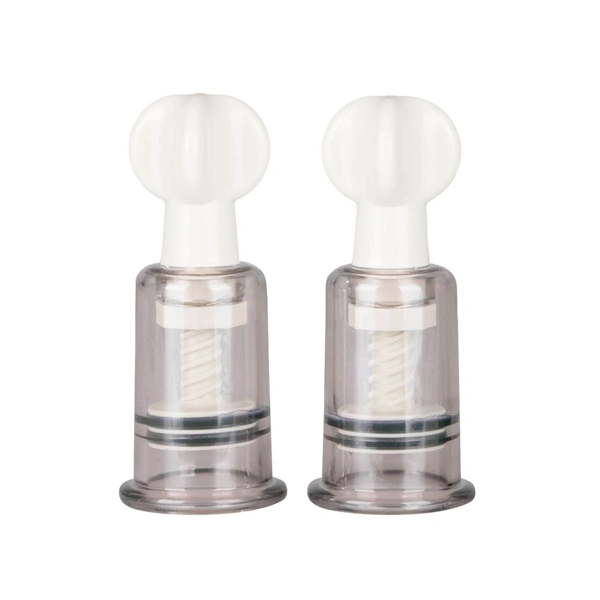 Easytoys Fetish tepelzuigers klein, set van 2 transparante zuigers