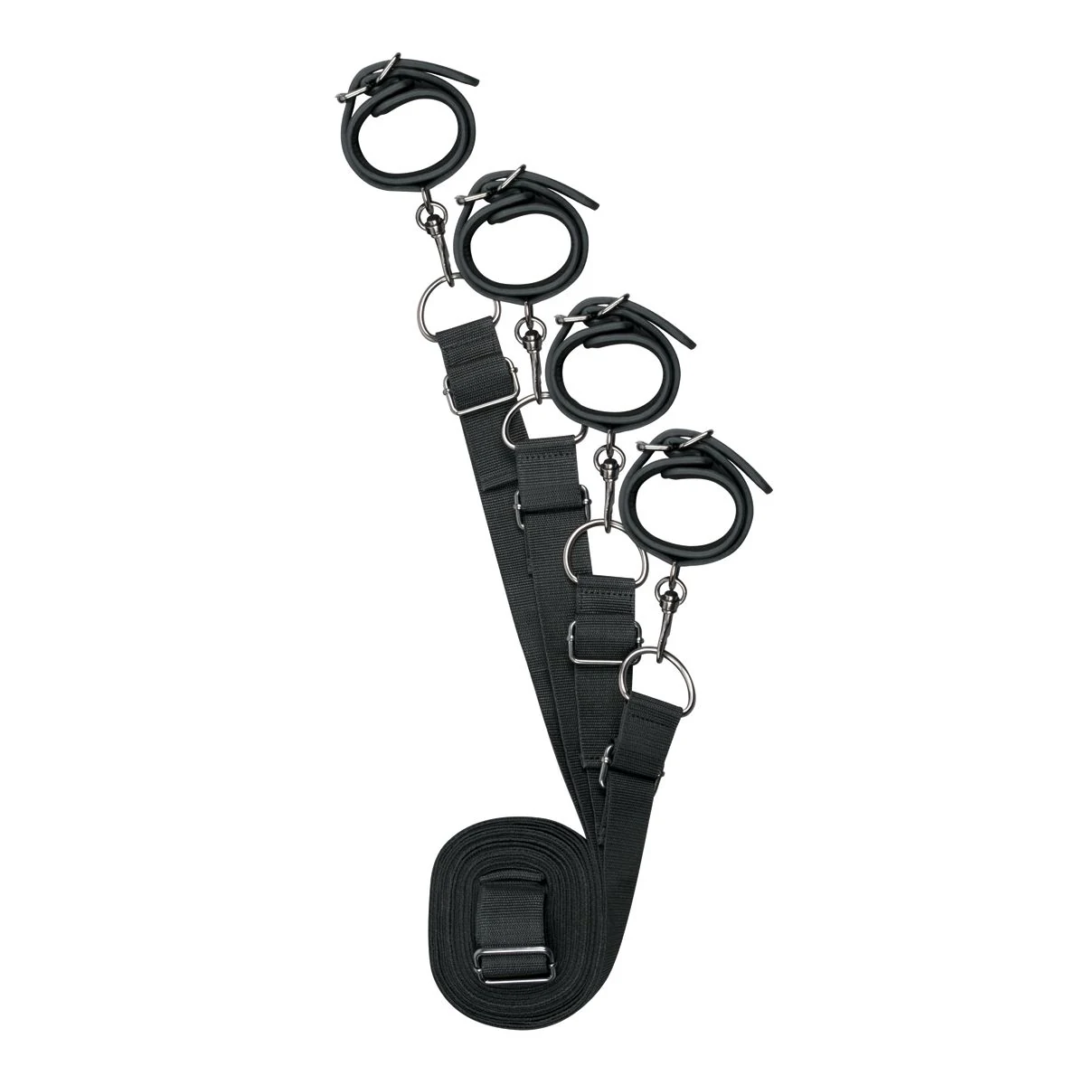 Easytoys Fetish under mattress restraint set met vier zwarte bedboeien