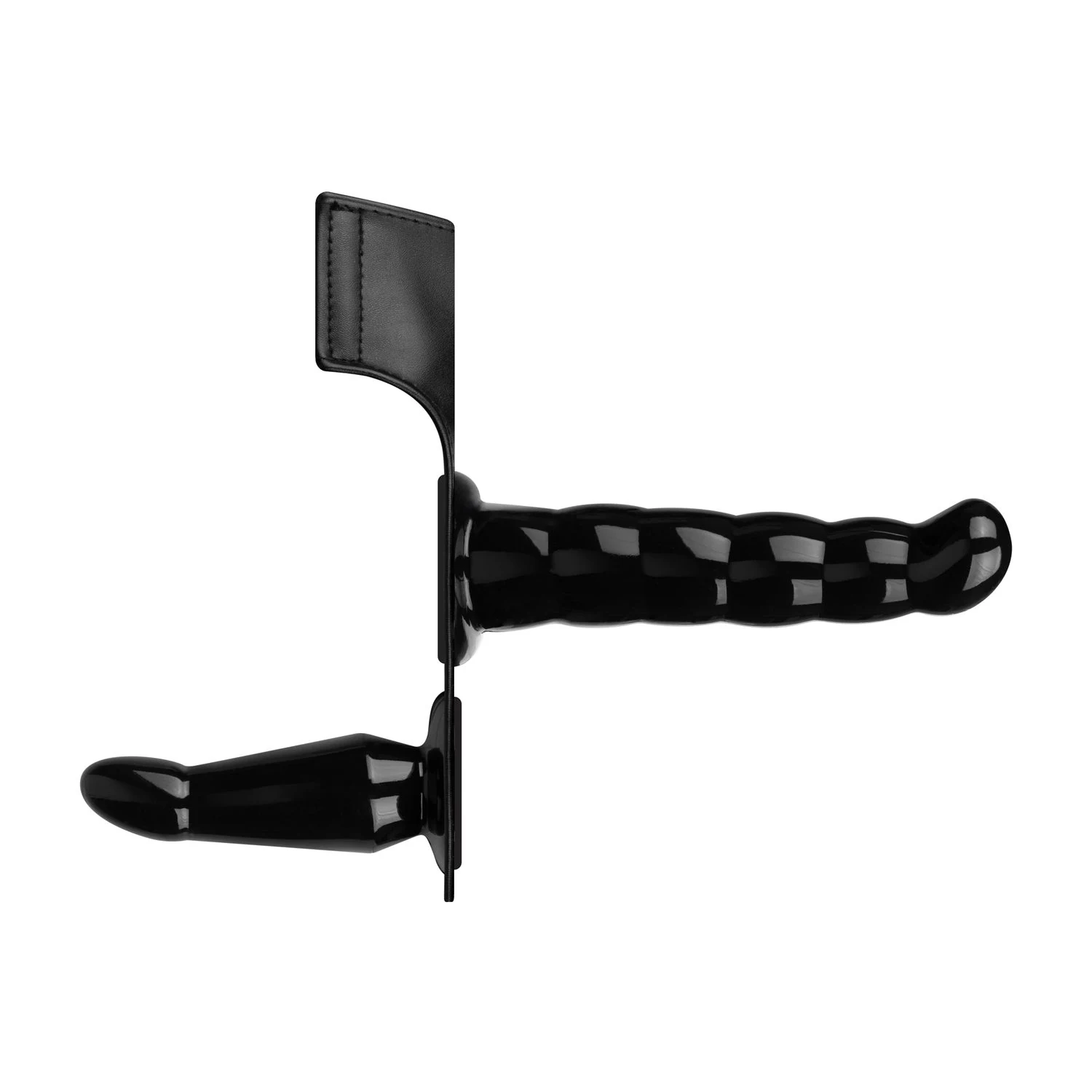 Vibrerende strap-on set zwart met bekabelde afstandsbediening van Easytoys Fetish