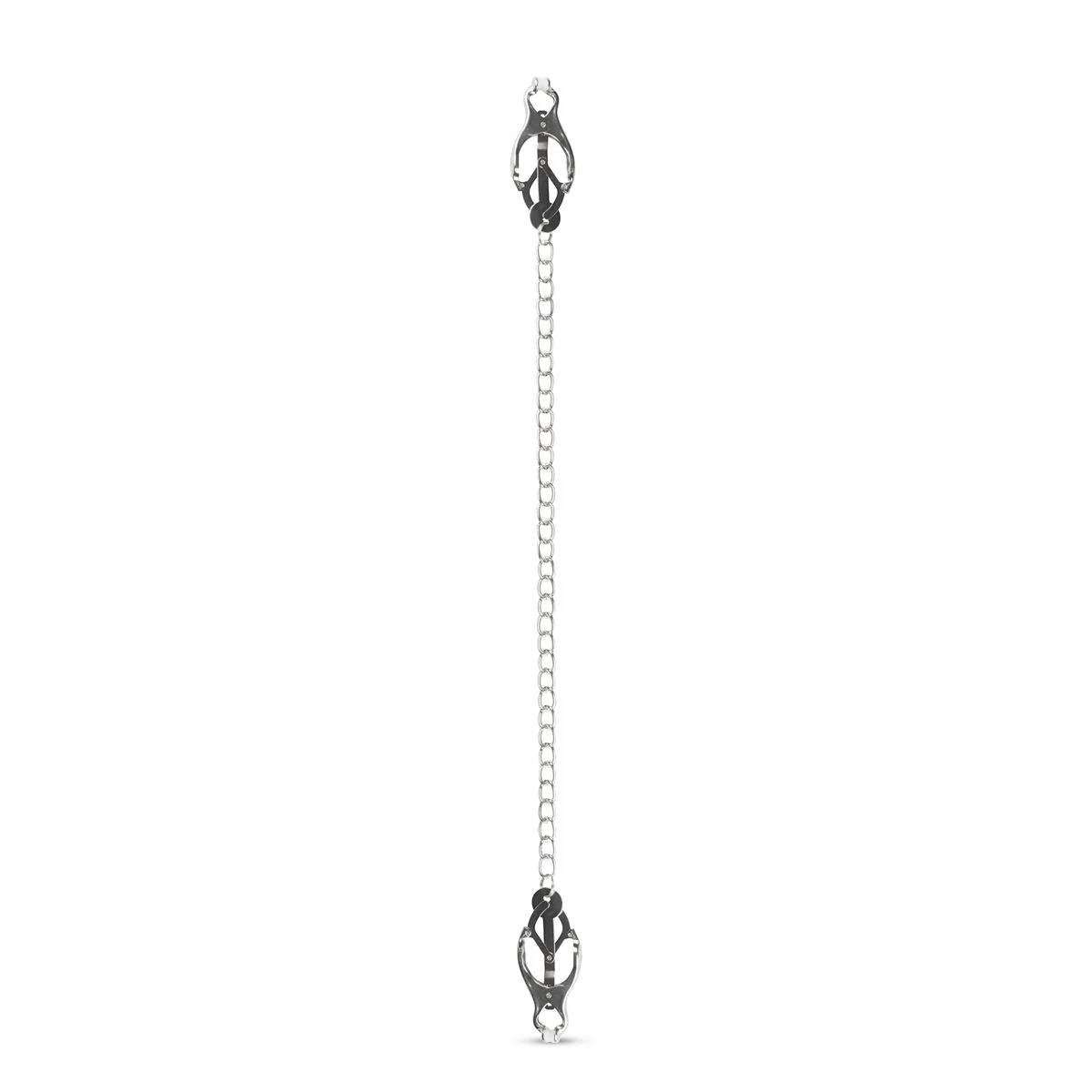 Zilveren metalen tepelklemmen met 32 cm ketting voor tepelstimulatie