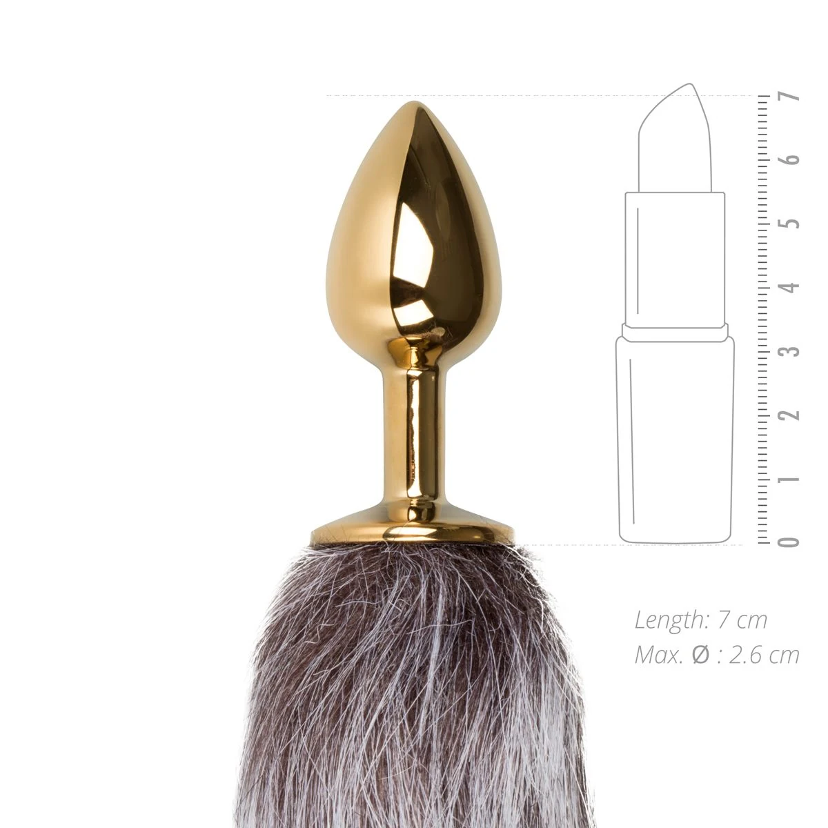 Vossenstaart buttplug S voor rollenspellen met platte onderkant