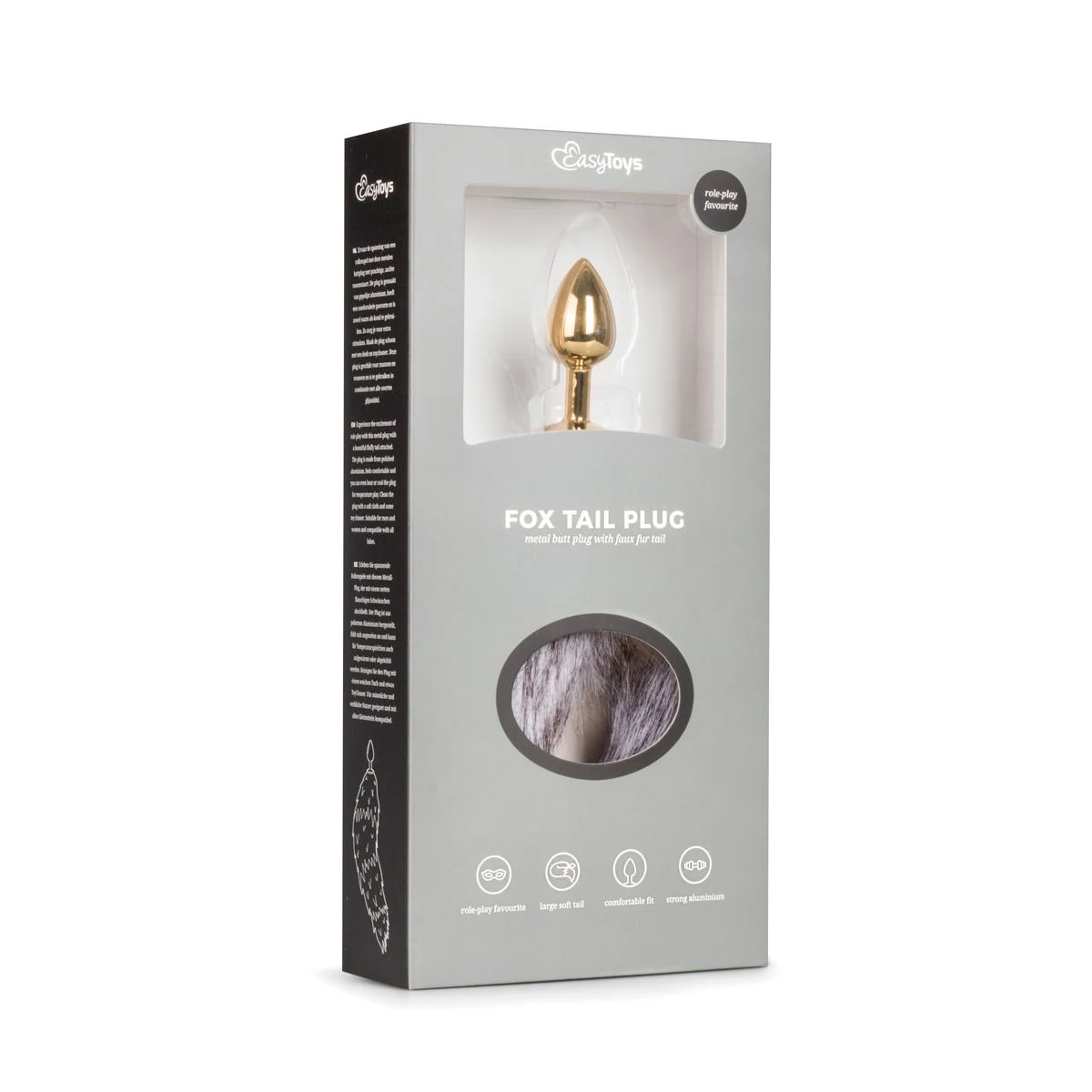 Easytoys Fetish vossenstaart buttplug voor anale stimulatie, geschikt voor beginners