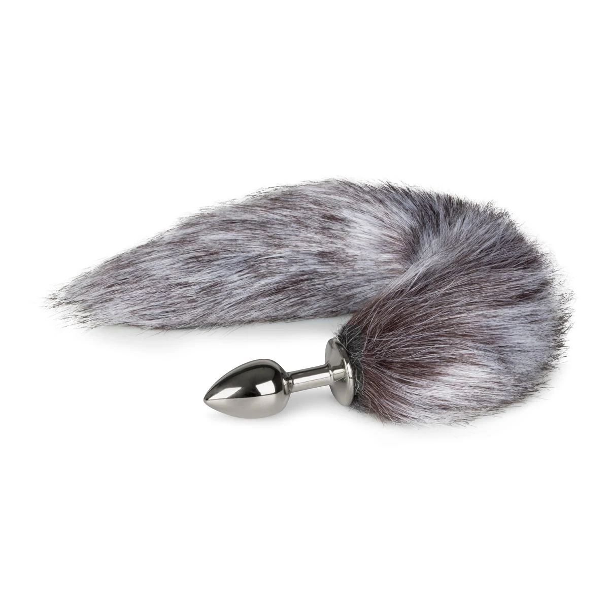 EasyToys Fetish vossenstaart buttplug zilver met volle staart