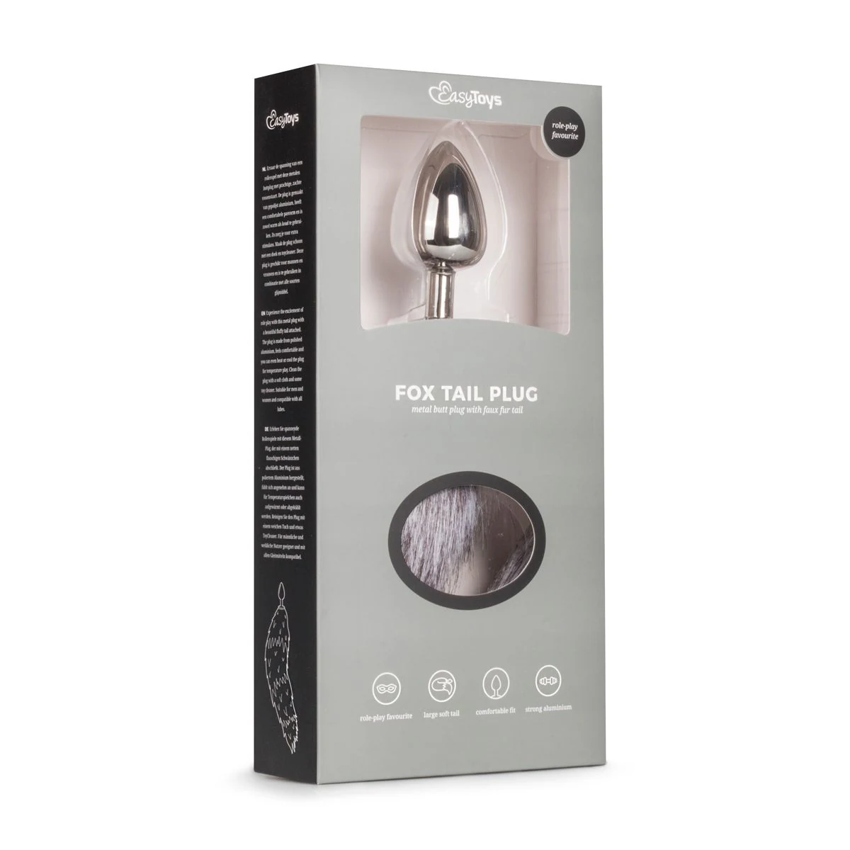 Easytoys Fetish Collection vossenstaart plug L, unisex rollenspel buttplug