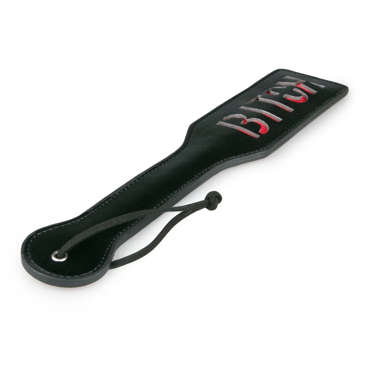 Easytoys Fetish zwarte paddle met stevig handvat en kinky look