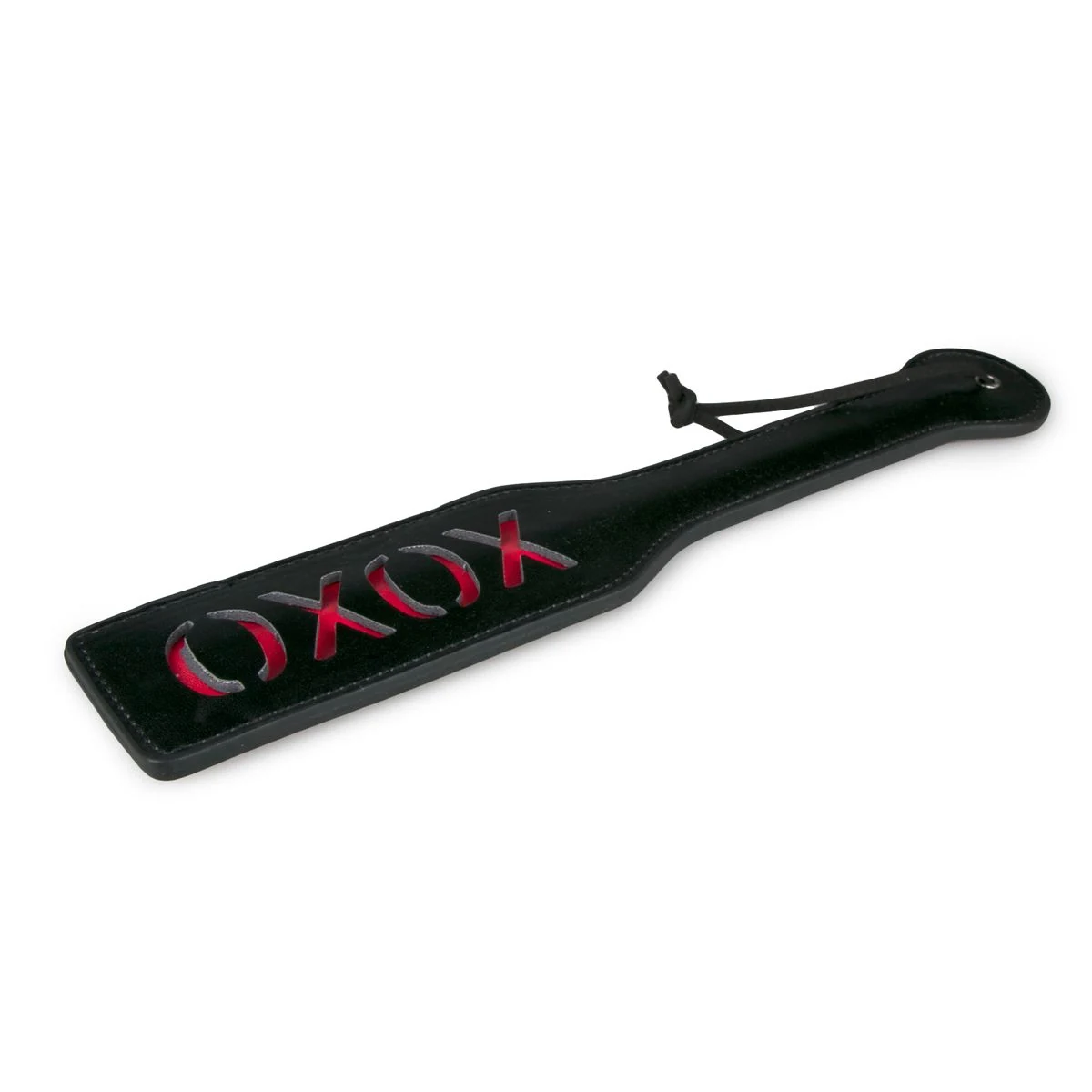 Easytoys Fetish zwarte paddle XOXO, unisex SM toy van 325 mm