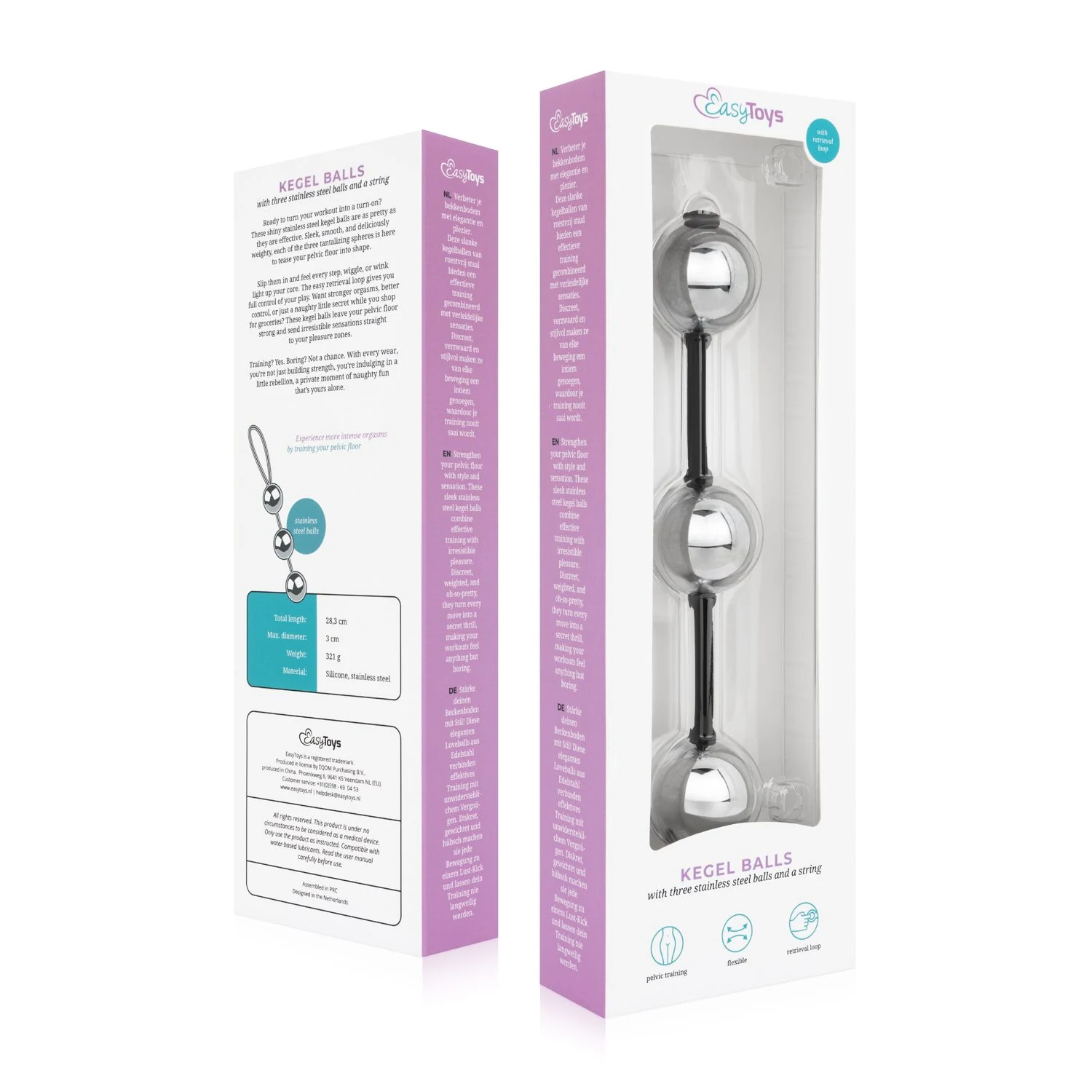 EasyToys Geisha Metal Kegelballs, 321 gram, voor vaginaal gebruik