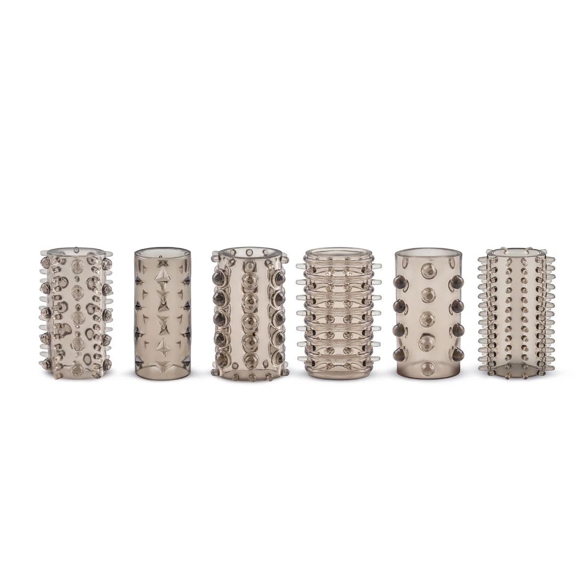 Penis sleeve set met ribbels en noppen voor extra stimulatie