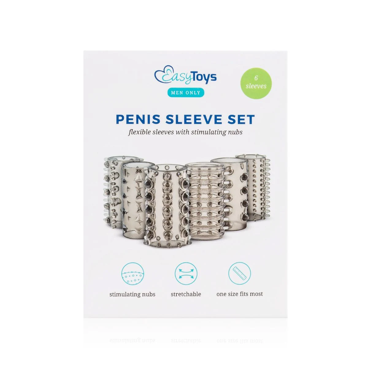 Easytoys Men Only penis sleeve set, lengte 40 mm per sleeve
