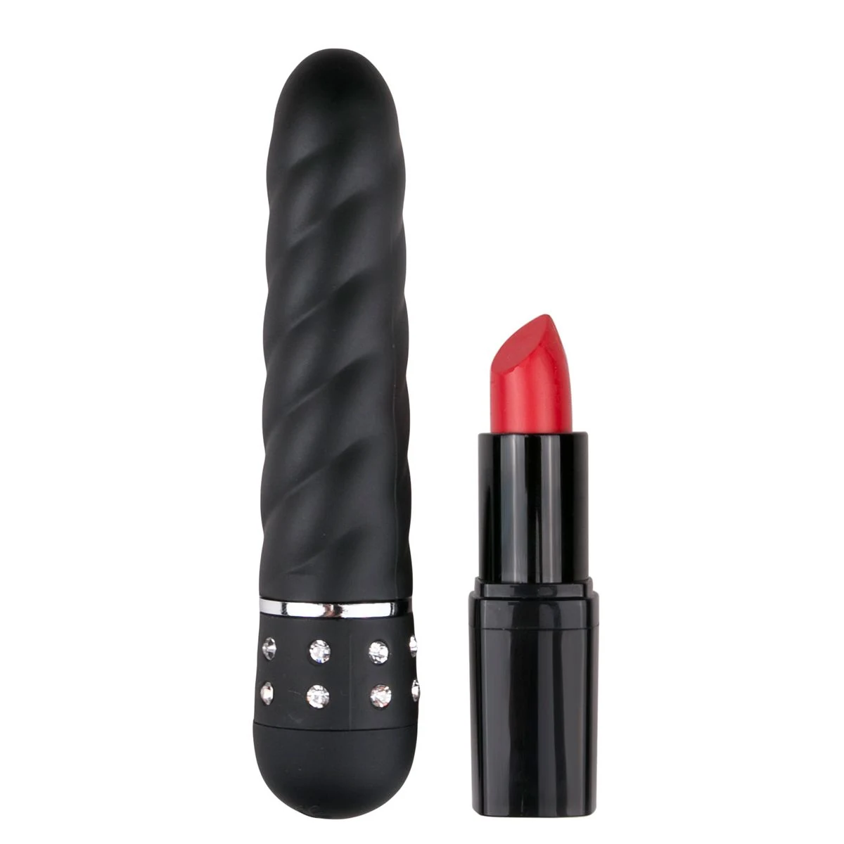 Easytoys mini vibrator zwart van ABS, lengte 114 mm