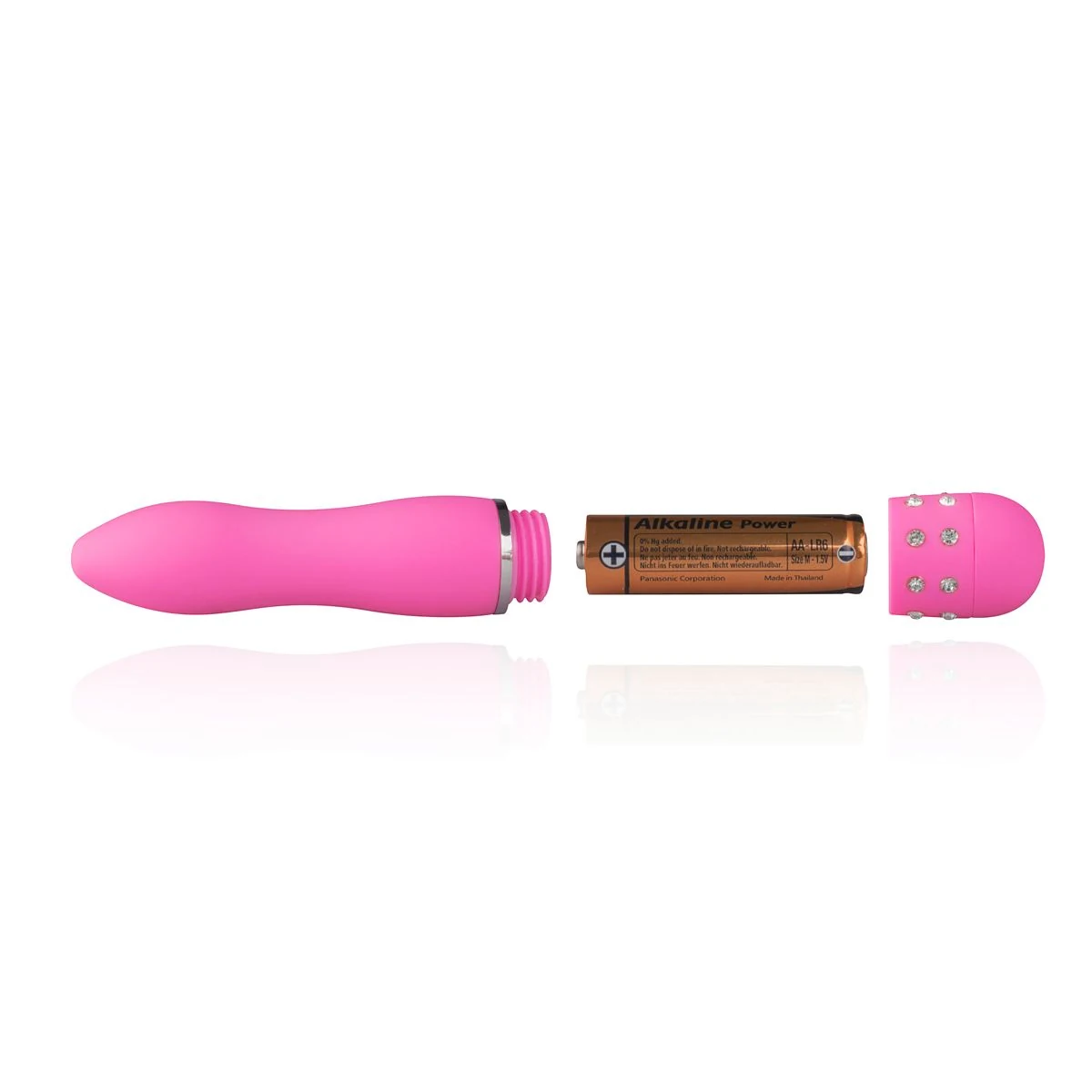 Spatwaterdichte mini vibrator roze van ABS, lengte 114 mm
