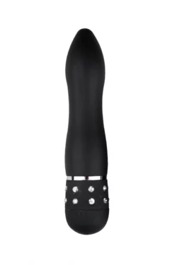 Easytoys mini vibrator zwart met gladde textuur en draaiknop