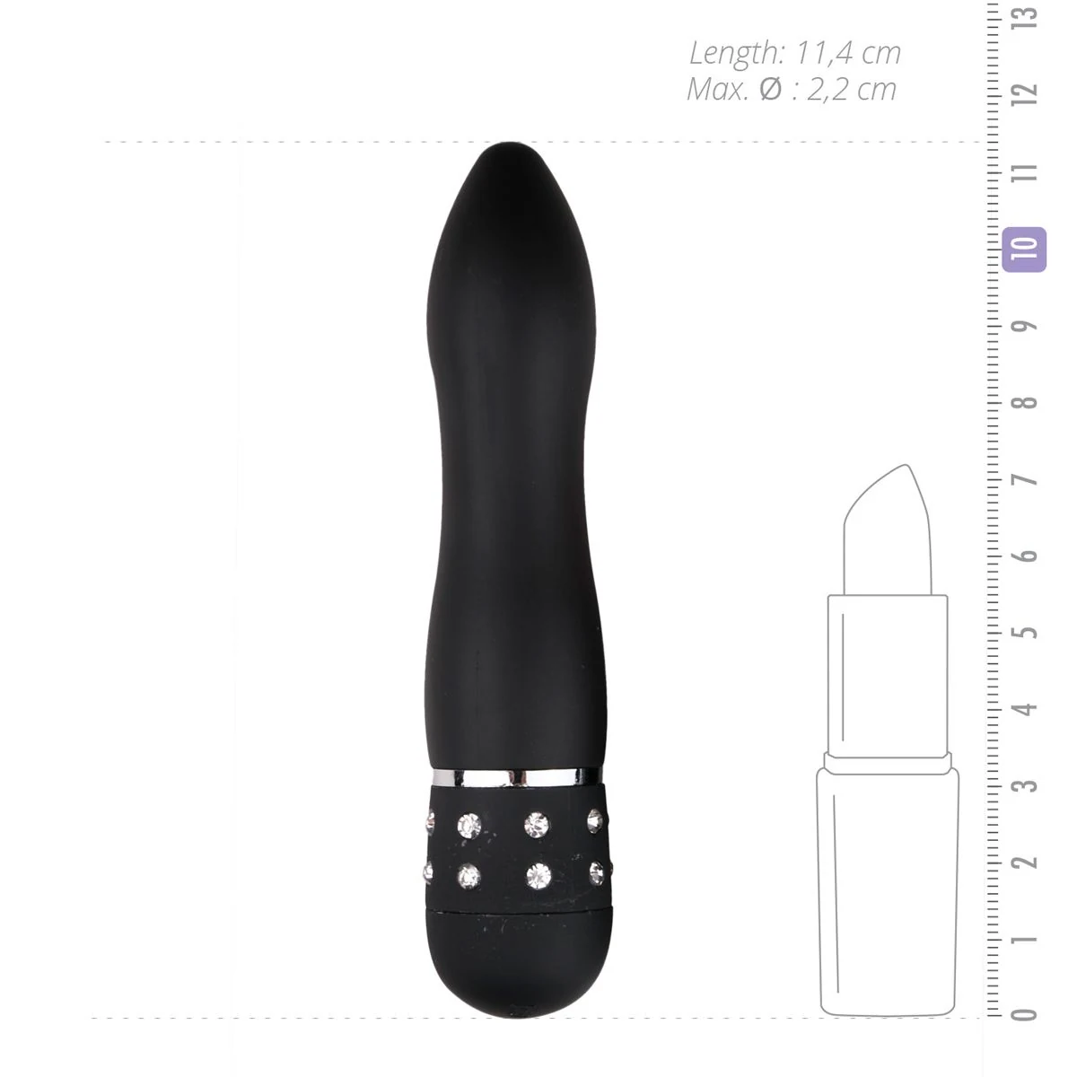 Easytoys mini vibrator zwart, spatwaterdicht en travel-ready