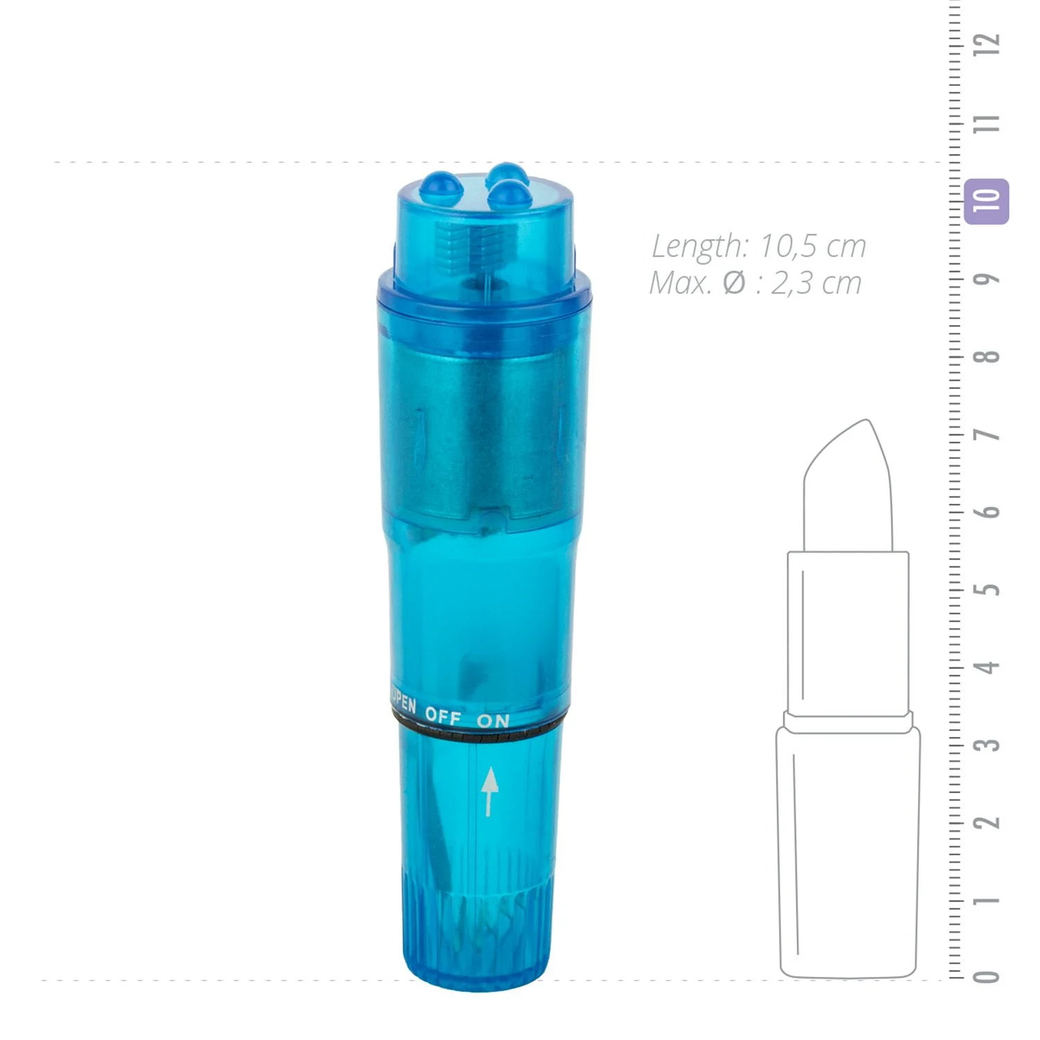 Blauwe Easytoys Pocket Rocket vibrator, klein en draagbaar