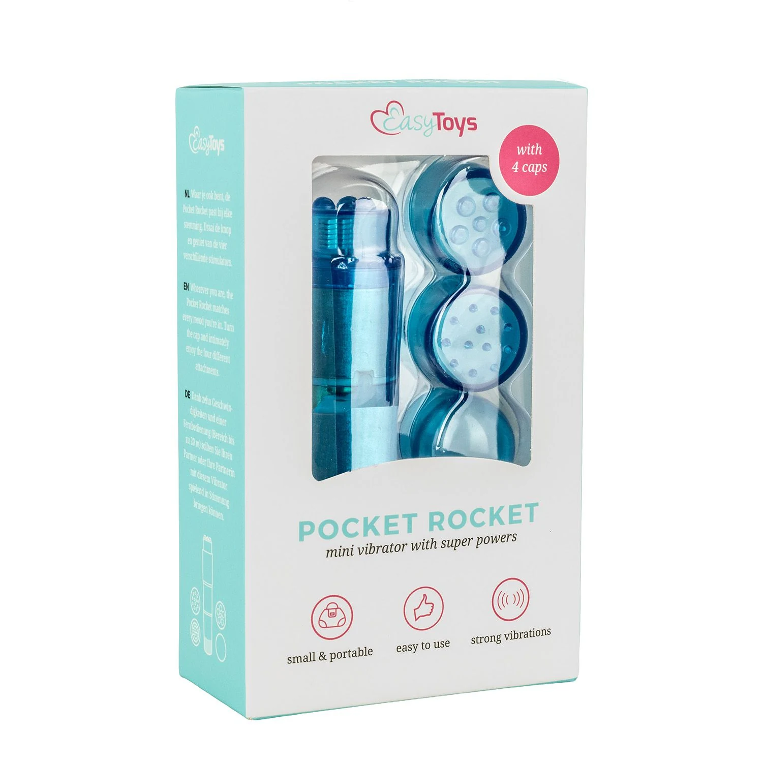 Easytoys Pocket Rocket Blauw waterproof mini vibrator van ABS