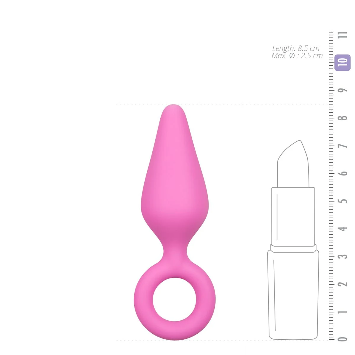 EasyToys Pointy Plug Klein 85 mm lang met maximale diameter 30 mm