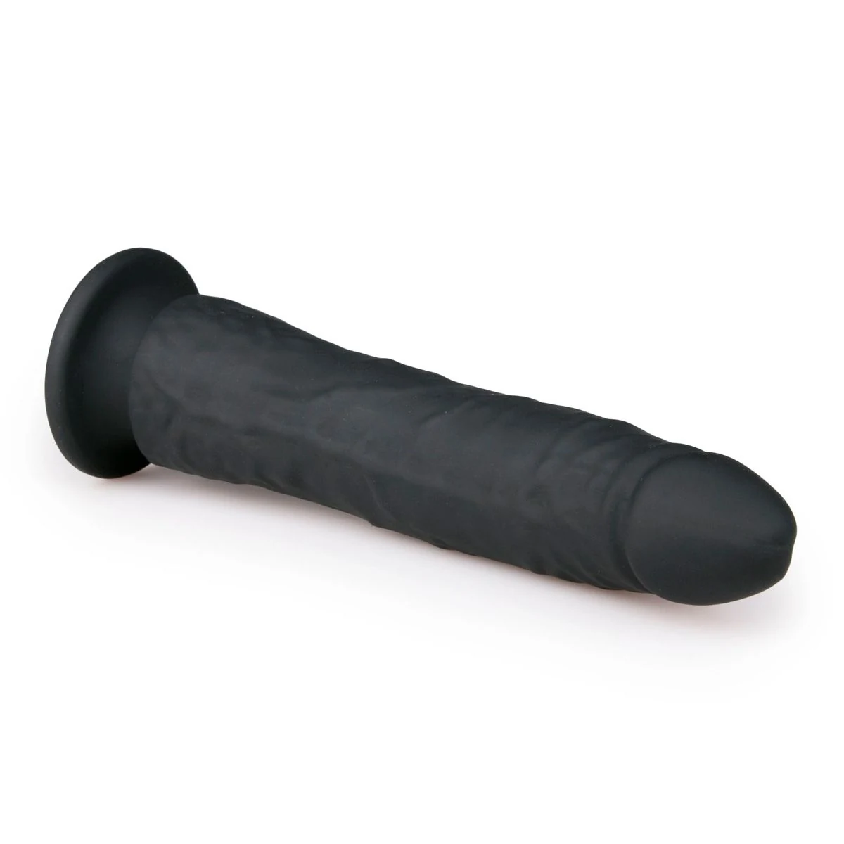 Zwarte realistische dildo met zuignap van siliconen, 210 mm
