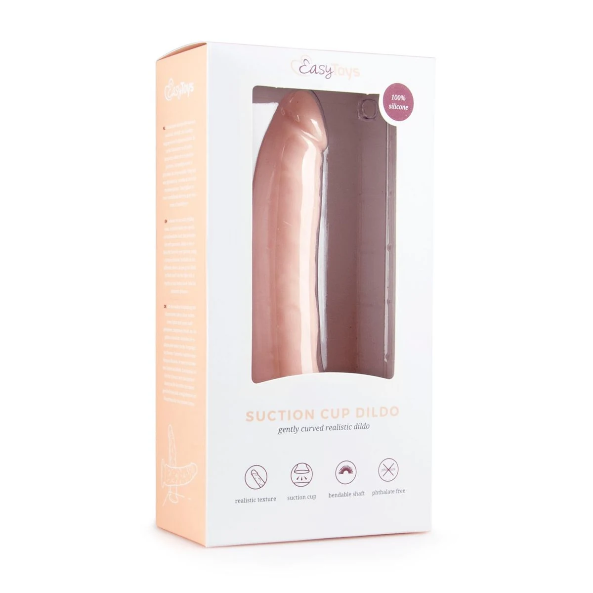 Realistische dildo met zuignap van Easytoys, flexibel en waterproof