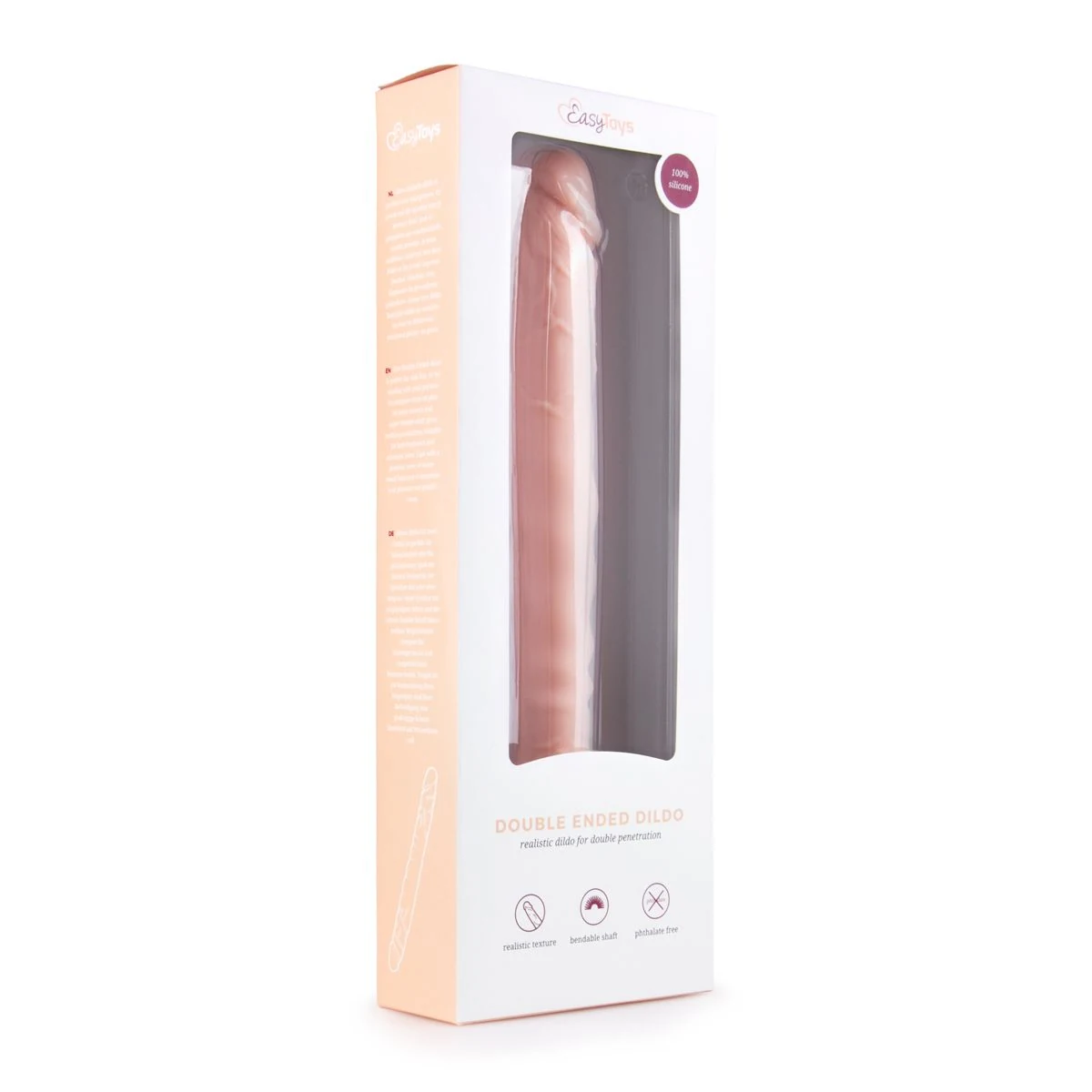 Dubbele dildo van EasyToys, flexibel en aan beide zijden te gebruiken