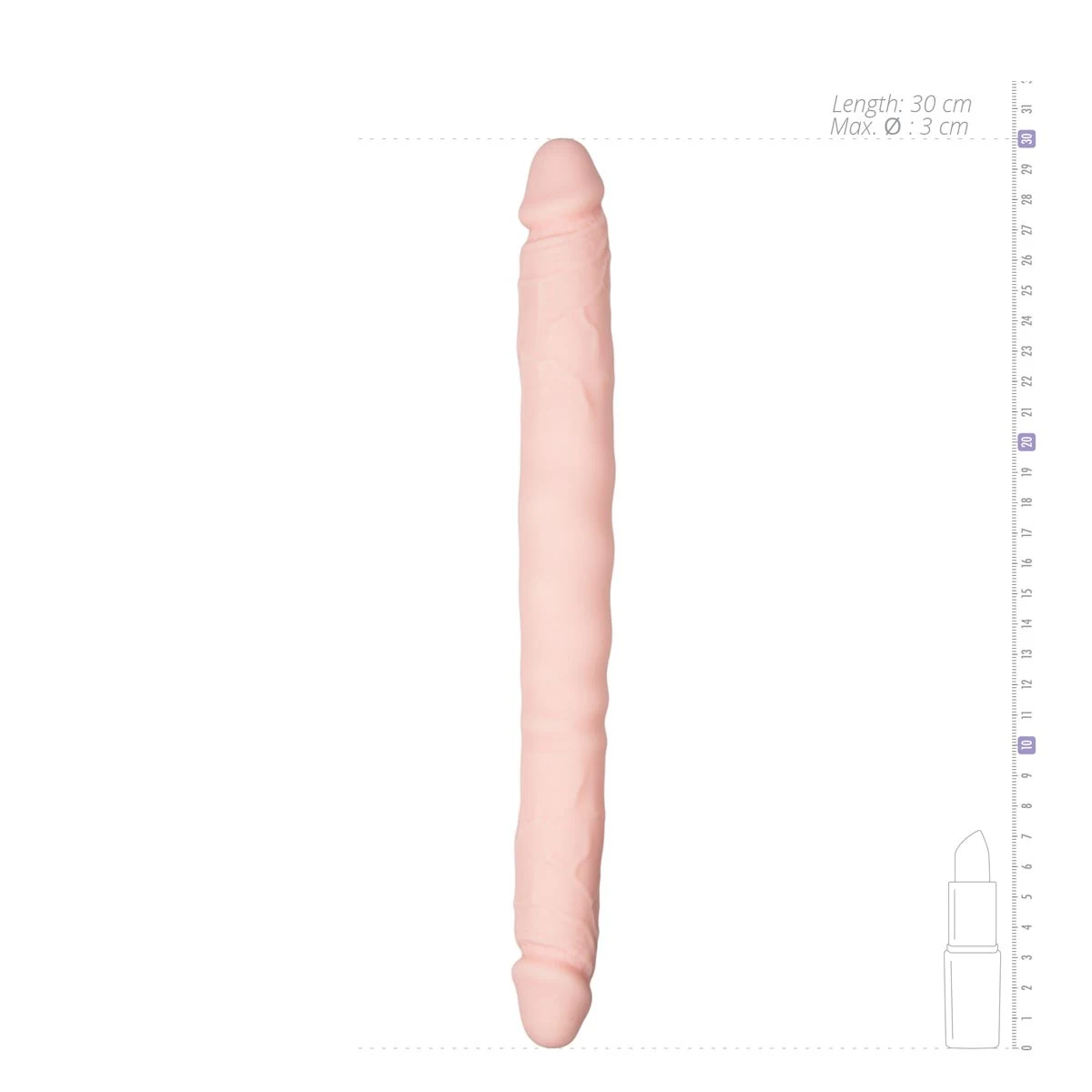 Realistische dubbele dildo van EasyToys, geschikt voor vagina en anus